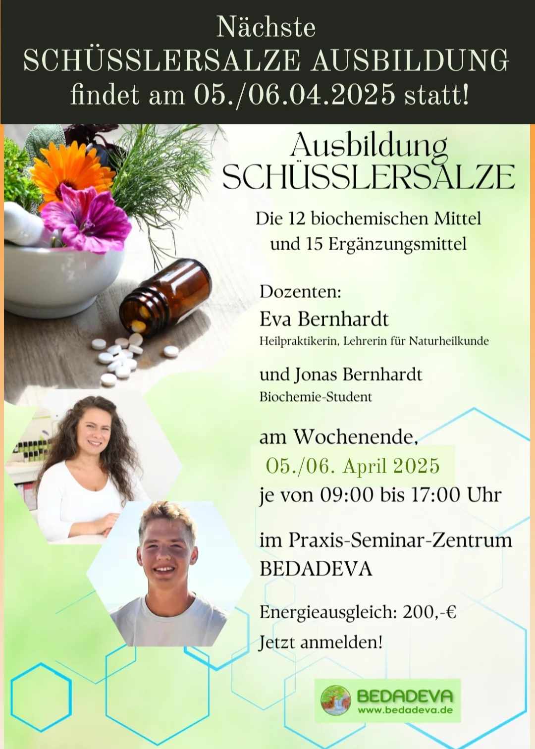 Ausbildung Schüsslersalze - die Biochemie nach Dr. Schüssler @ Praxis-Seminar-Zentrum BEDADEVA