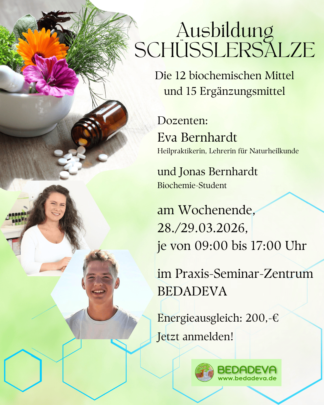 Ausbildung Schüsslersalze - die Biochemie nach Dr. Schüssler @ Praxis-Seminar-Zentrum BEDADEVA